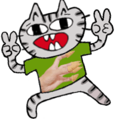 [LINEスタンプ] アメショのムサシ 5か6