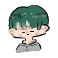 [LINEスタンプ] 病んでる男の子とくま