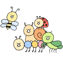 [LINEスタンプ] しゃべる虫