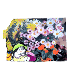 [LINEスタンプ] 花いっぱ～い