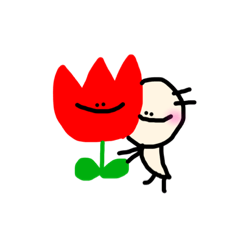 [LINEスタンプ] あきおくん(ウーパールーパー)のお花畑
