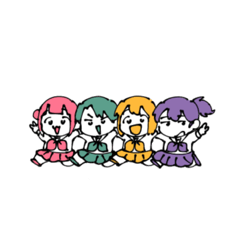 [LINEスタンプ] セーラー服のゆかいな仲間たち