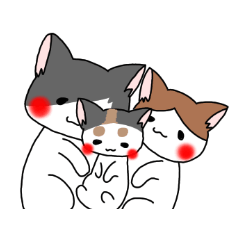 [LINEスタンプ] ことねこさんちの3姉妹。