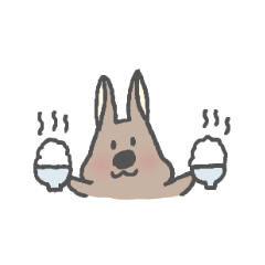 [LINEスタンプ] 愉快な弟のためのイヌっぽいカンガルー。