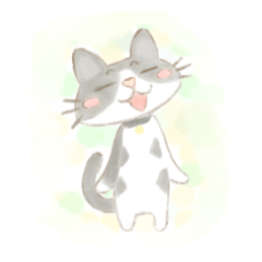 [LINEスタンプ] あいさつ猫たち