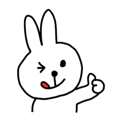 [LINEスタンプ] 真っ白なうさぎのスタンプ00