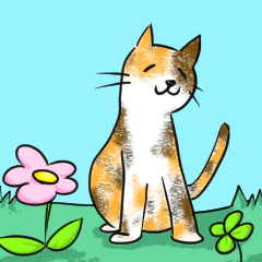 [LINEスタンプ] おはよう ★ ねこ