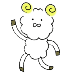 [LINEスタンプ] ひつじのふわた