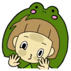 [LINEスタンプ] どんぶりすみかちゃん カエル編