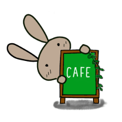 [LINEスタンプ] おしゃれcafeうさぎ