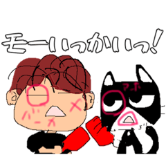 [LINEスタンプ] ハチワレ猫モーしゃんず・お得パック②