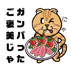 [LINEスタンプ] 缶バッジおじさん25（ローストビーフ編）