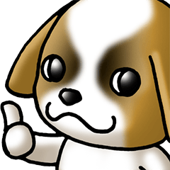 [LINEスタンプ] 犬大好き！その1（セントバーナード）BIG