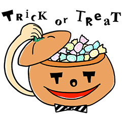 [LINEスタンプ] ハロウィンスタンプ かぼちゃのトリッくん