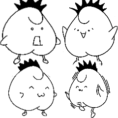 [LINEスタンプ] 四暗刻ちゃんスタンプの画像（メイン）