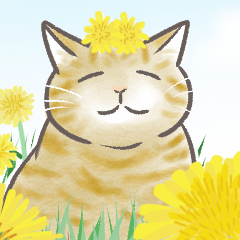 [LINEスタンプ] 猫ちゃんと一緒に春の挨拶 ビックスタンプの画像（メイン）