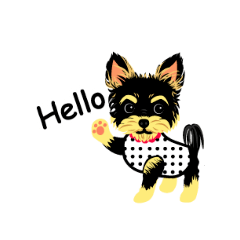 [LINEスタンプ] ミックス犬 くぅ