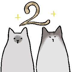 [LINEスタンプ] 少し動く猫たち2