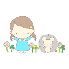 [LINEスタンプ] ハリネズミとおんなのこ 2