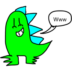 [LINEスタンプ] 緑の怪獣くん