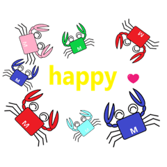 [LINEスタンプ] かにさんカップルスタンプ