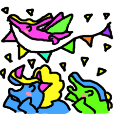 [LINEスタンプ] エリックサウルス君たち