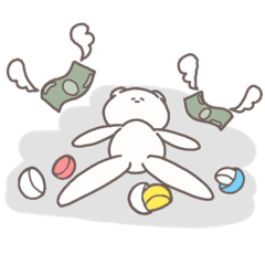 [LINEスタンプ] 顔が寄ったくま。