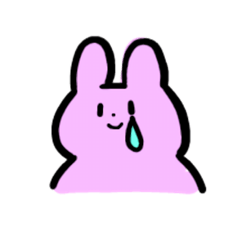 [LINEスタンプ] ただのピンクうさぎ