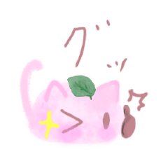 [LINEスタンプ] おもち猫シリーズ   桜餅猫スタンプ