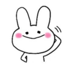 [LINEスタンプ] シンプルうさぎの日常スタンプ