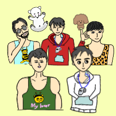 [LINEスタンプ] タンクトップ王子とホイッスル男爵(後編)