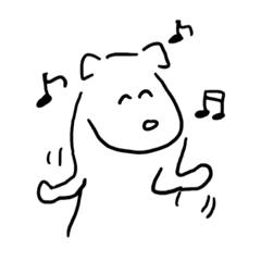 [LINEスタンプ] 今日もやっぱり白いいぬ