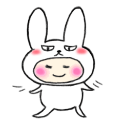 [LINEスタンプ] 着ぐるみうさこのかわいい毎日。