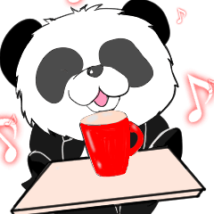 [LINEスタンプ] サラリーマン白黒パンダの日常会話