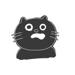 [LINEスタンプ] 変なくろねこ