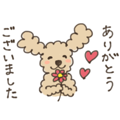 [LINEスタンプ] 会社で使える！トイプードルのダピ