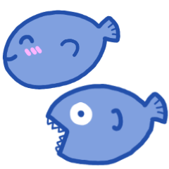 [LINEスタンプ] 意外と表情豊かでかわいい魚