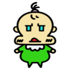 [LINEスタンプ] しかめっ面赤ちゃん