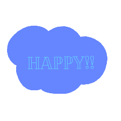 [LINEスタンプ] 水色系っ！シンプル英語スタンプ