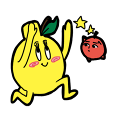 [LINEスタンプ] リンゴとレモンの文字なしスタンプ