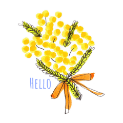 [LINEスタンプ] Greeting Flower 8