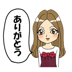 [LINEスタンプ] カワイクあいさつ！ガールズイラスト