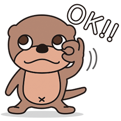 [LINEスタンプ] かわうそのかわくん