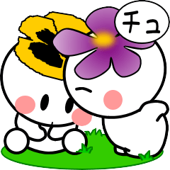 [LINEスタンプ] 小さな花の妖精たち【春】