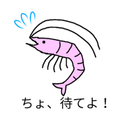 [LINEスタンプ] えび。桜えびバージョン。