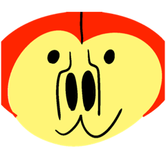 [LINEスタンプ] りんごちゃん シンプルスタンプ 3