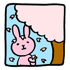 [LINEスタンプ] うさぎのオー・サワ・イケちゃん3【春】