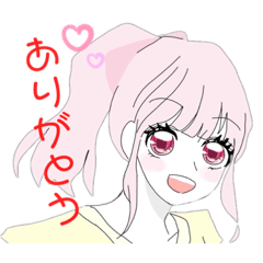 [LINEスタンプ] ピン女のみ