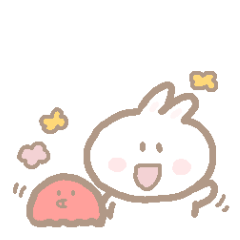 [LINEスタンプ] うさぎとタコ