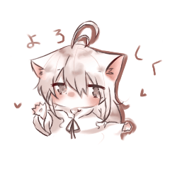 [LINEスタンプ] ～ゆるねこ少女～